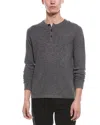 Raffi Cashmere Henley Sweater In Gray