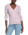 Raffi Cashmere Henley Sweater In Pink