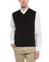 Raffi Cashmere V-neck Vest In Black
