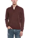 Raffi 1/4-zip Mock Neck Sweater In Brown