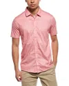 Raffi Distressed Button Shirt In Pink