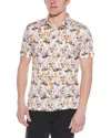 Raffi Floral Print Polo Shirt In White