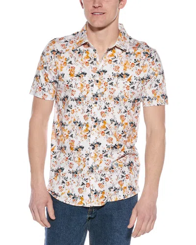 Raffi Floral Print Shirt In Metallic