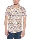 Raffi Floral Print Polo Shirt In White