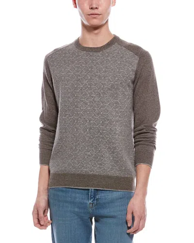 Raffi Jacquard Cashmere Crewneck Sweater In Multi