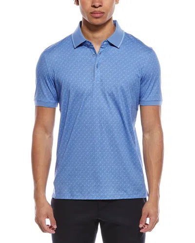 Raffi Jacquard Printed Polo Shirt In Blue