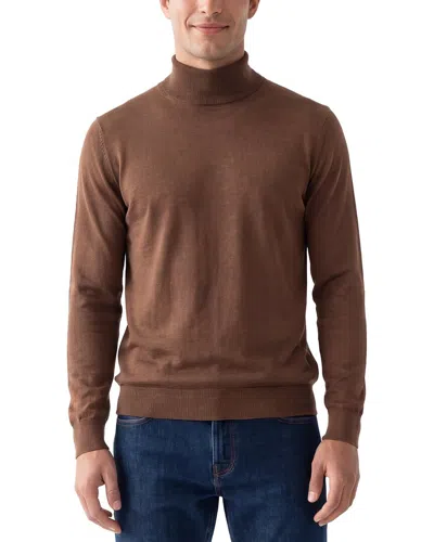 Raffi Jersey Mock Neck Sweater In Brown