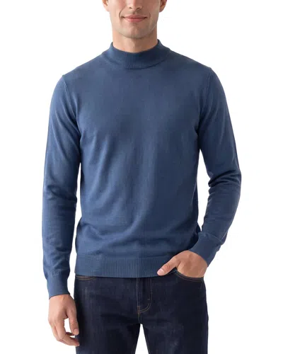 Raffi Jersey Mock Neck Sweater In Blue