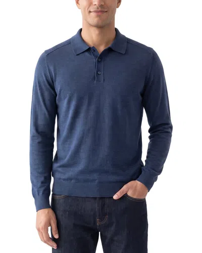 Raffi Jersey Polo Sweater In Blue