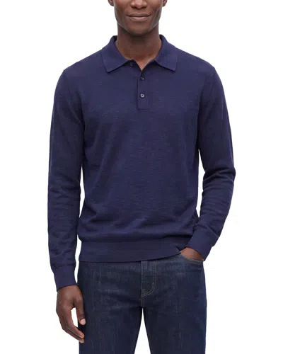 Raffi Jersey Silk & Linen-blend Polo Shirt In Blue