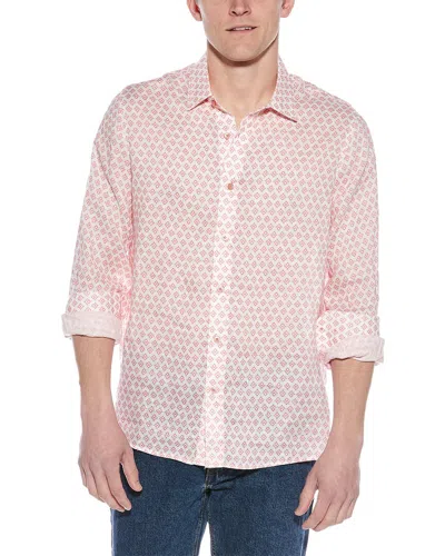 Raffi Linen Shirt In Pink
