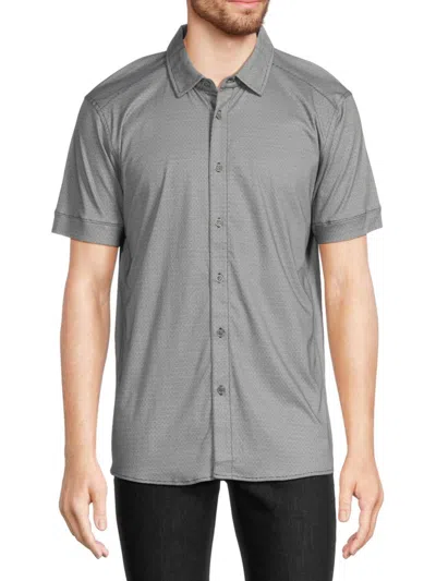 Raffi Men's Mini Dot Print Shirt In Black