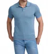 Raffi Men's Short Sleeve Cotton/modal Polo In Marine In Blue