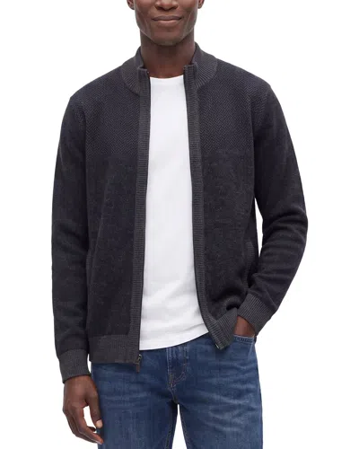 Raffi Mock Neck Zip Wool & Cashmere-blend Jacket In Blue