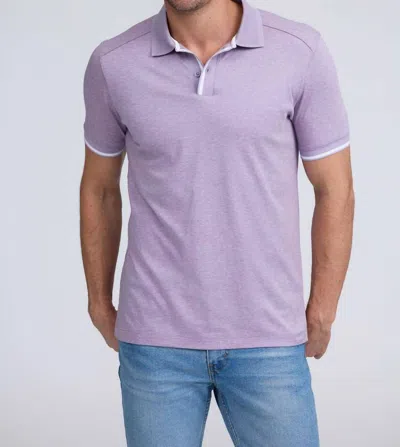 Raffi Nolan Short Sleeve Collared Shirt In Lilac In Blue