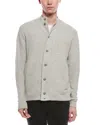 Raffi Novelty Button Cashmere Jacket In Gray