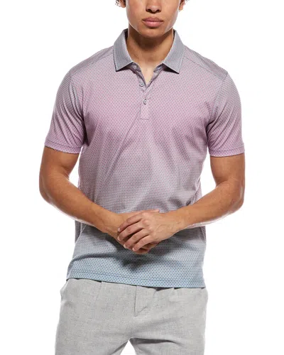Raffi Ombre Printed Polo Shirt In Purple