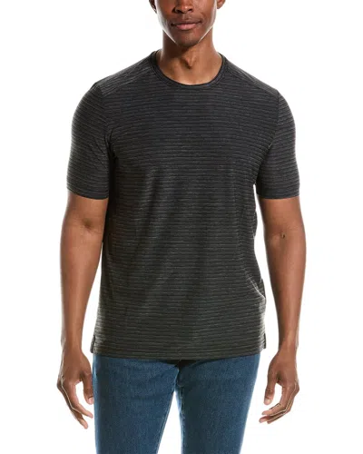 Raffi Performance Blend Pinstripe T-shirt In Black