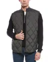 Raffi Quilted Front Wool-blend Vest In Gray