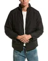 Raffi Quilted Wool-blend Zip Hoodie In Black