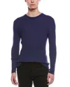 Raffi Raglan Wool-blend Crewneck Sweater In Blue