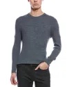 Raffi Raglan Wool-blend Crewneck Sweater In Gray