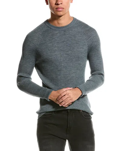 Raffi Raglan Wool-blend Crewneck Sweater In Grey