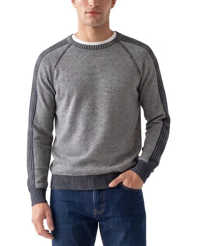 Raffi Reverse Wool & Cashmere-blend Crewneck Sweater In Gray