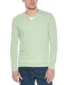 Raffi Vanise Waffle Knit Crewneck Sweatshirt In Green