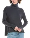 Raffi Rib Turtleneck Cashmere Sweater In Blue