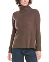 Raffi Rib Turtleneck Cashmere Sweater In Brown