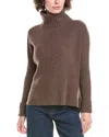 Raffi Rib Turtleneck Cashmere Sweater In Brown