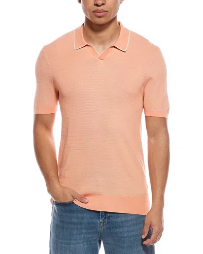 Raffi Silk-blend Johnny Collar Shirt In Pink
