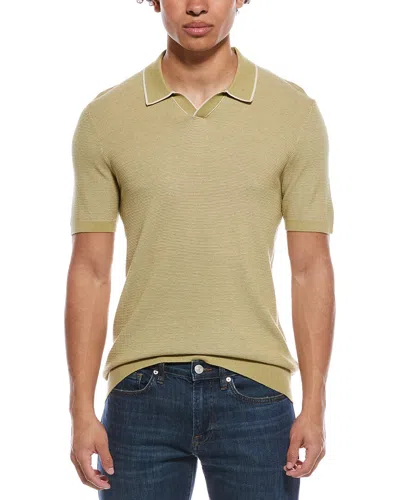 Raffi Silk-blend Johnny Collar Shirt In Yellow