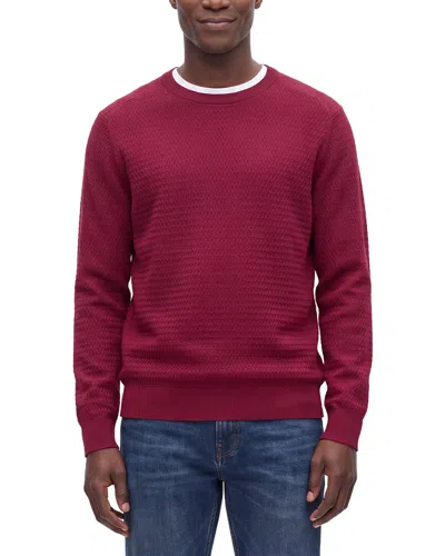 Raffi Textured Crewneck Sweater In Red