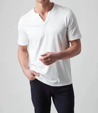 Raffi The Brad Short Sleeve Henley In White