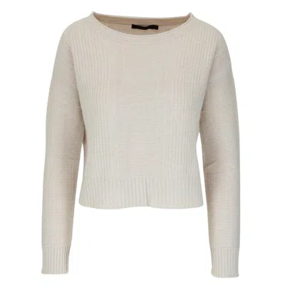 Raffi The Hazel Sweater In Snow In White