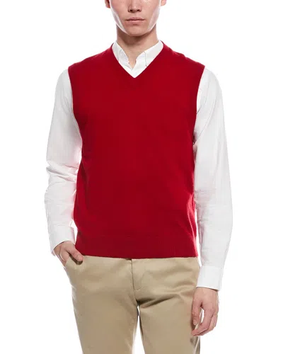 Raffi V- Neck Vest In Red