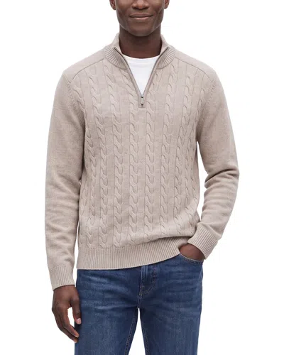 Raffi Vanise 1/4-zip Wool & Cashmere-blend Mock Neck Sweater In Neutral