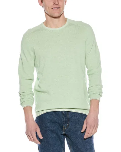 Raffi Vanise Waffle Knit Crewneck Sweatshirt In Green