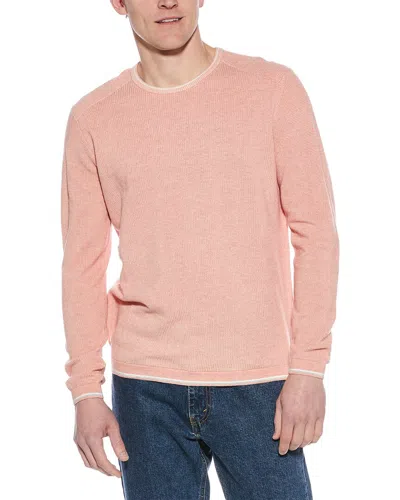 Raffi Vanise Waffle Knit Crewneck Sweatshirt In Orange