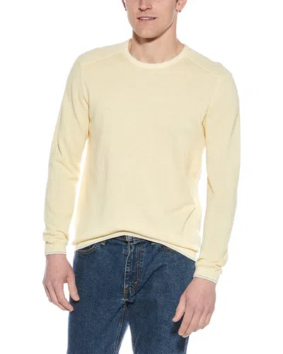 Raffi Vanise Waffle Knit Crewneck Sweatshirt In Yellow