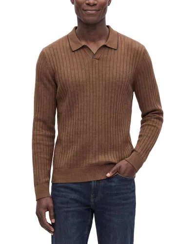 Raffi Wool-blend Drop Needle Shirt In Brown