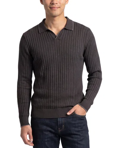 Raffi Wool-blend Drop Needle Shirt In Brown