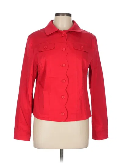 Pre-owned Raffinalla 3/4 Sleeve Button Down Shirt In Red