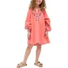 Raffya Kids Lavender Dress In Orange