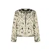 Raffya Women's Black / White Suzie Crop Embroidered Jacket In Black In Multi