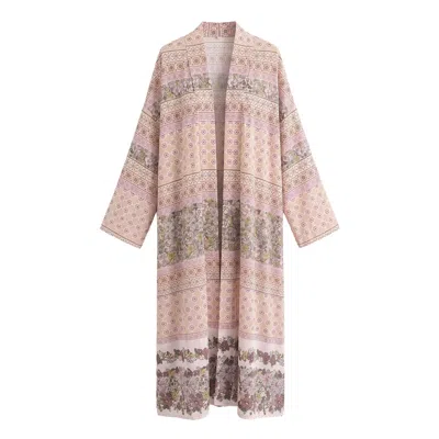 Raffya Women's Misty Floral Print Kimono In Pink