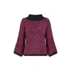 Raffya Women's Nala Oversized Textured Jumper In Pink In Pink