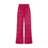 Raffya Women's Opal Broderie Anglaise Wide Leg Trouser In Pink In Pink